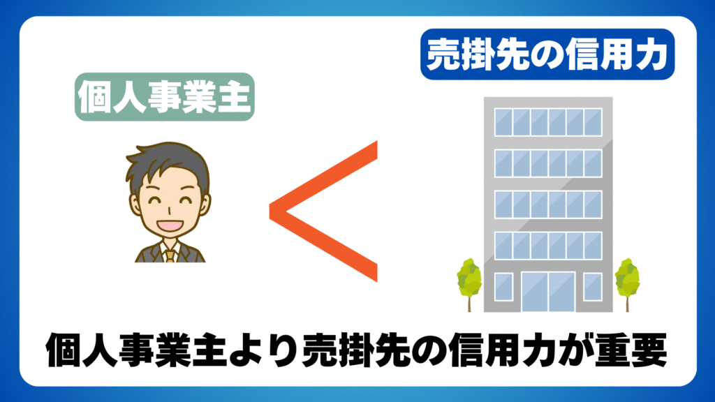 ファクタリングは個人事業主の信用力よりも売掛先の信用力が重視される